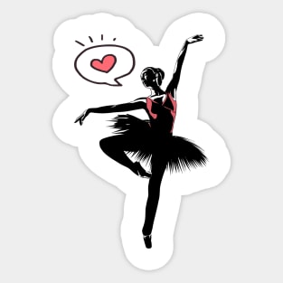 Ballerina Love Sticker